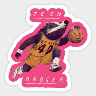 Teen Badger Sticker